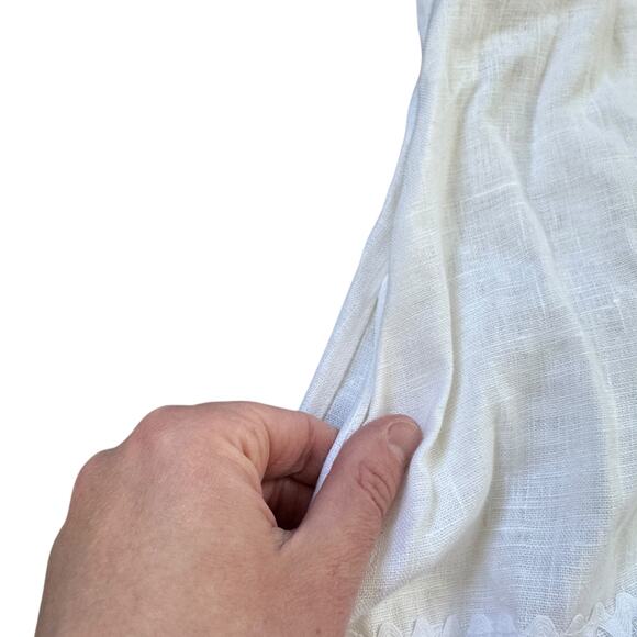 Lisa Marie Fernandez Ric Rac Linen Dress White Pink - Picture 6 of 8